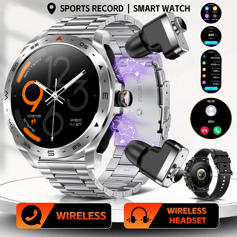 Smartwatch Noise Watches - LIGE TWS Earbuds Bluetooth Headset Smartwatch