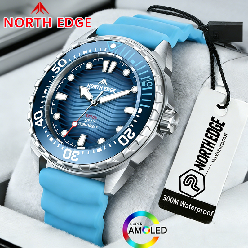 Solar Powered Watch - NORTH EDGE TRITON Solar Powered Diving
