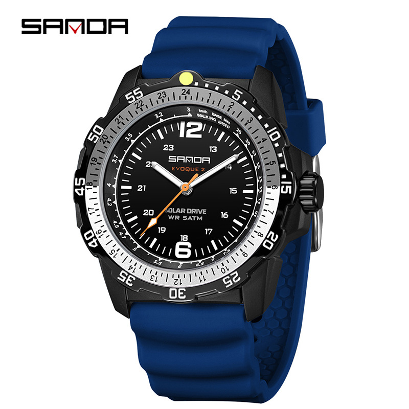 Solar Powered Watch - Sanda Brand Men's Creative Solar-powered Watches