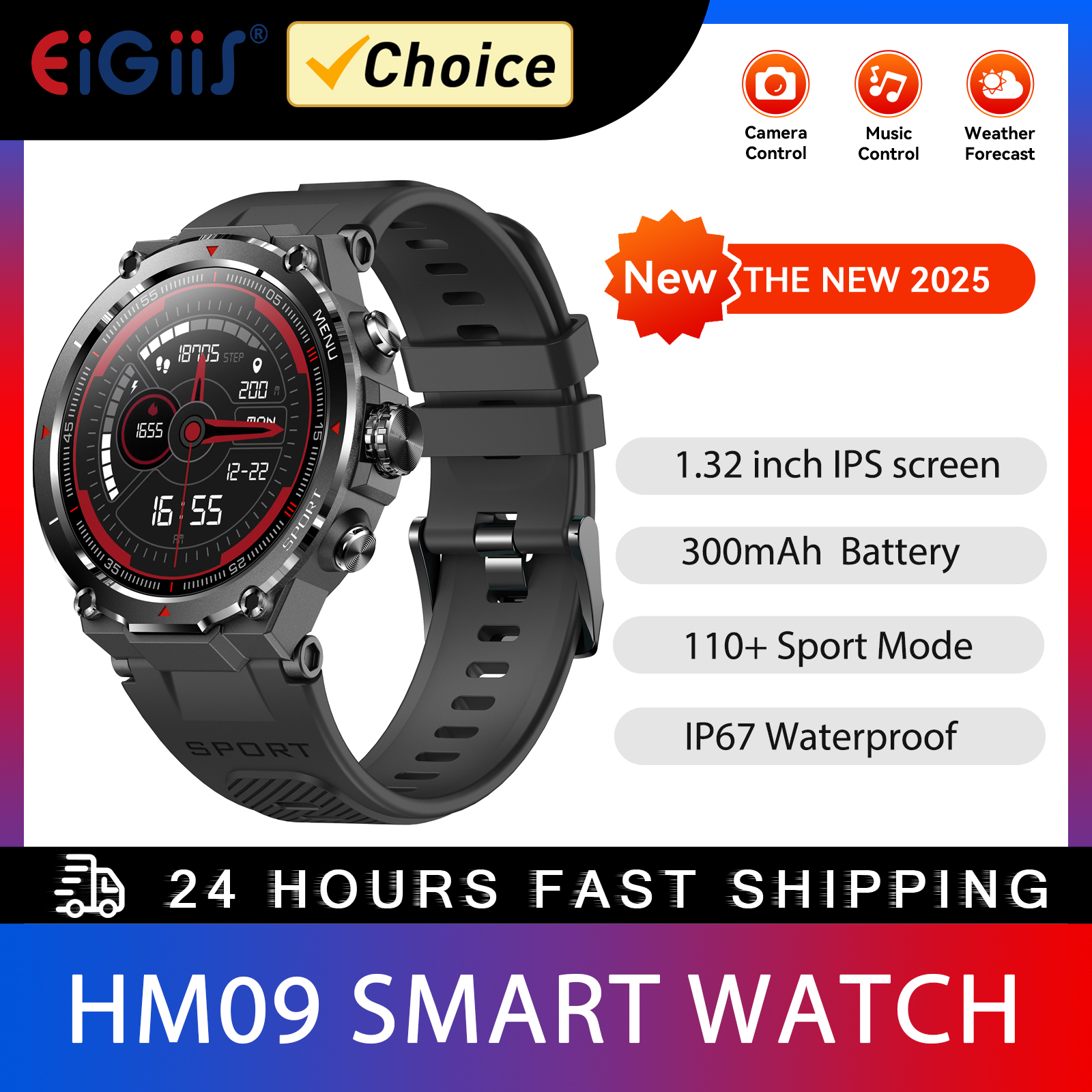 Smartwatch I Watches - EIGIIS Military Smart Watch for Men