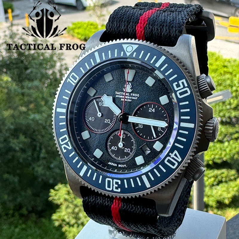 Solar Powered Watch - Tactical Frog FXD2 Titanium Diving Watch