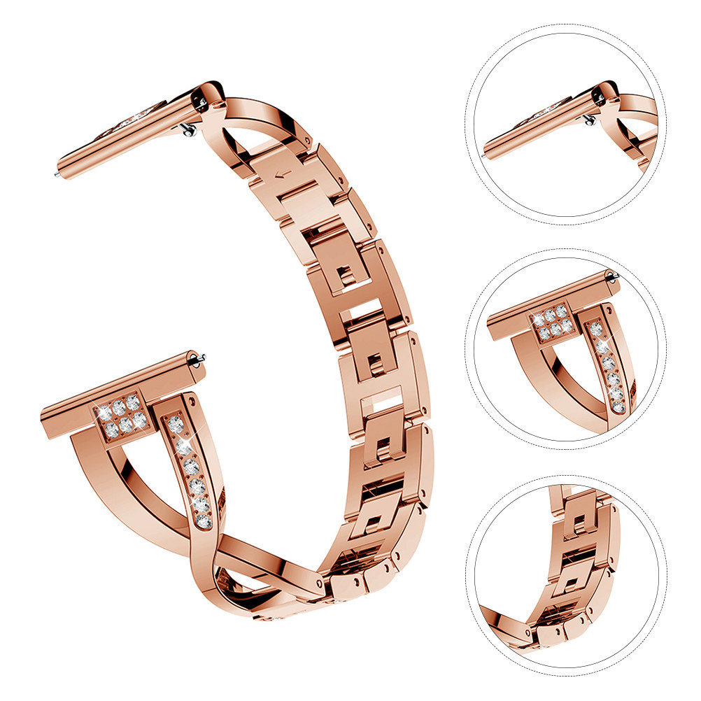 Smartwatch Stylish Watches For Women - 1Pcs X-Shaped Rhinestones Watch Strap Zinc