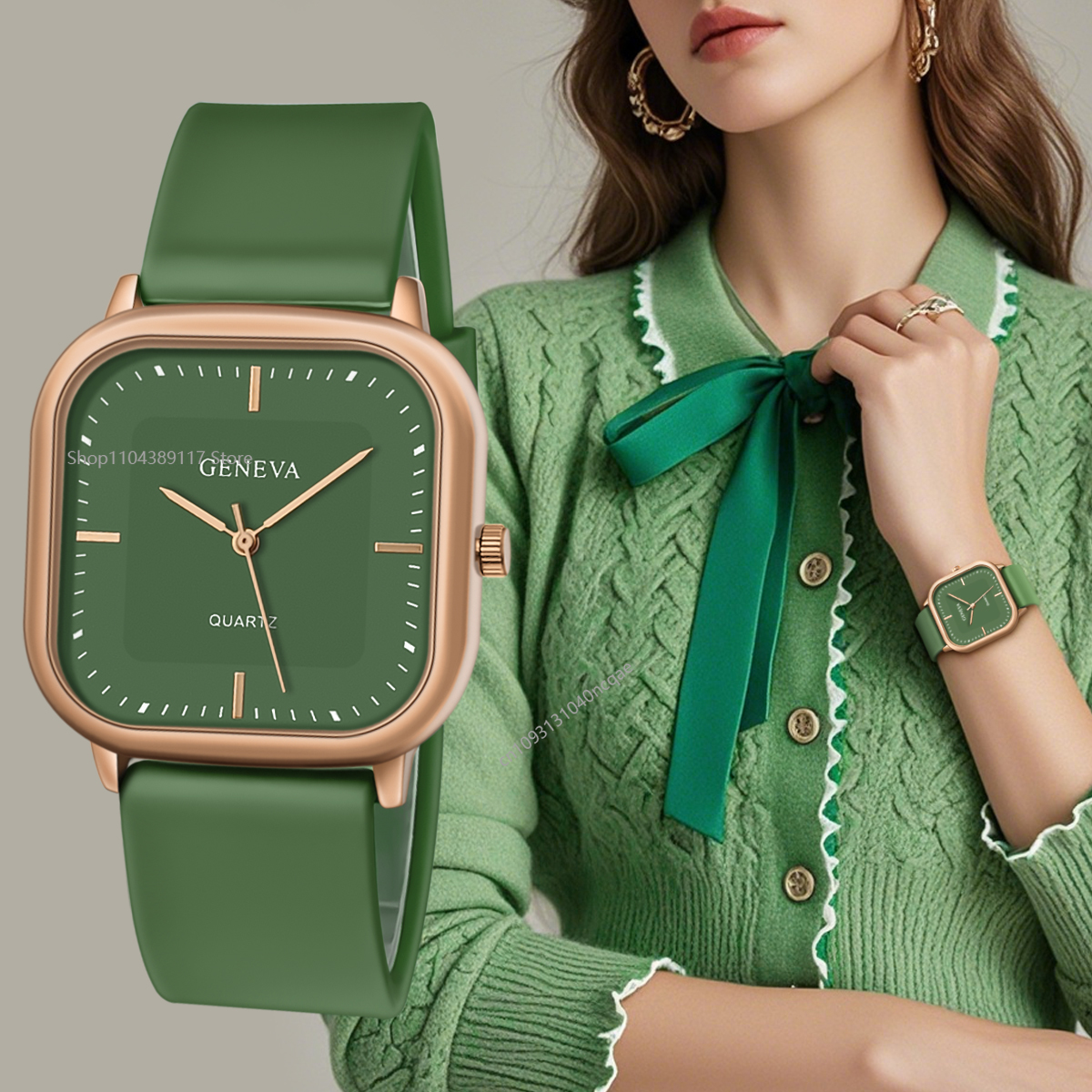 Chronograph Sport Watch - Fashion Women's Casual Elegant Simple Square