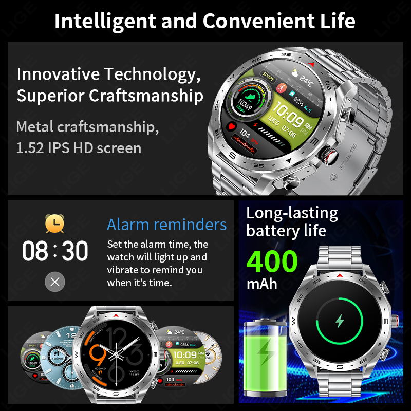 LIGE TWS Earbuds Bluetooth Hea - Smartwatch Noise Watches recension och pris