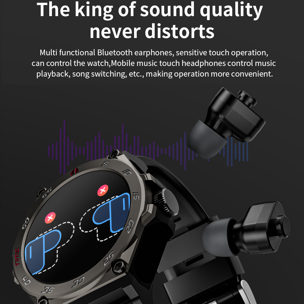 Clock 2 In 1 TWS Noise Reducti - Smartwatch Noise Watches recension och pris