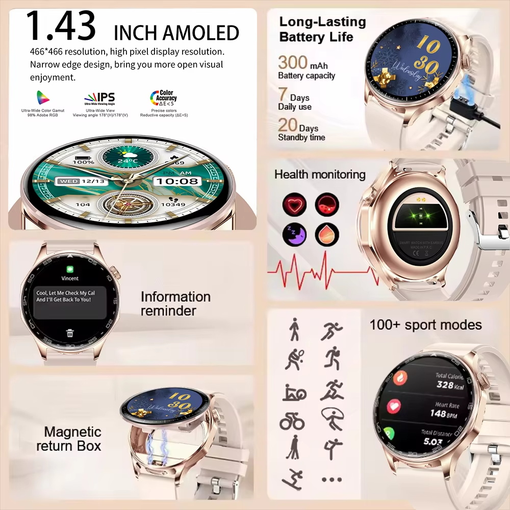 DAORKOW Smartwatch T98 Bluetoo - Smartwatch Noise Watches recension och pris