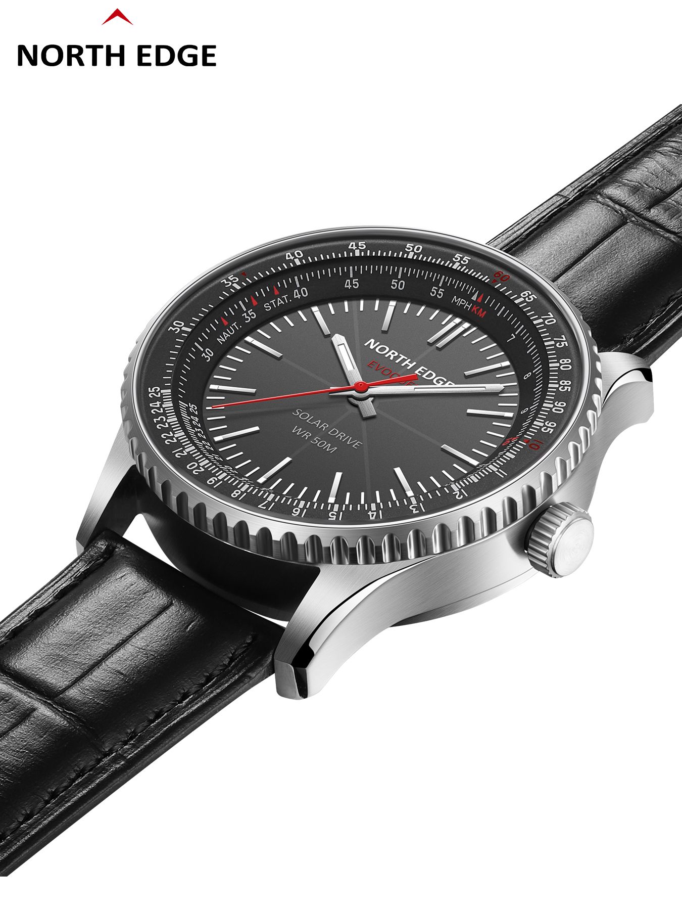 NORTH EDGE EVOQUE 3 Pilot Seri - Solar Powered Watch recension och pris