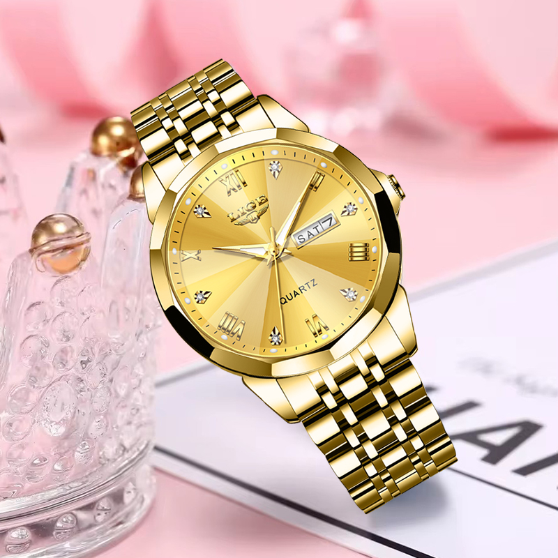 LIGE Brand Luxury Women Watch  - Chronograph Sport Watch recension och pris