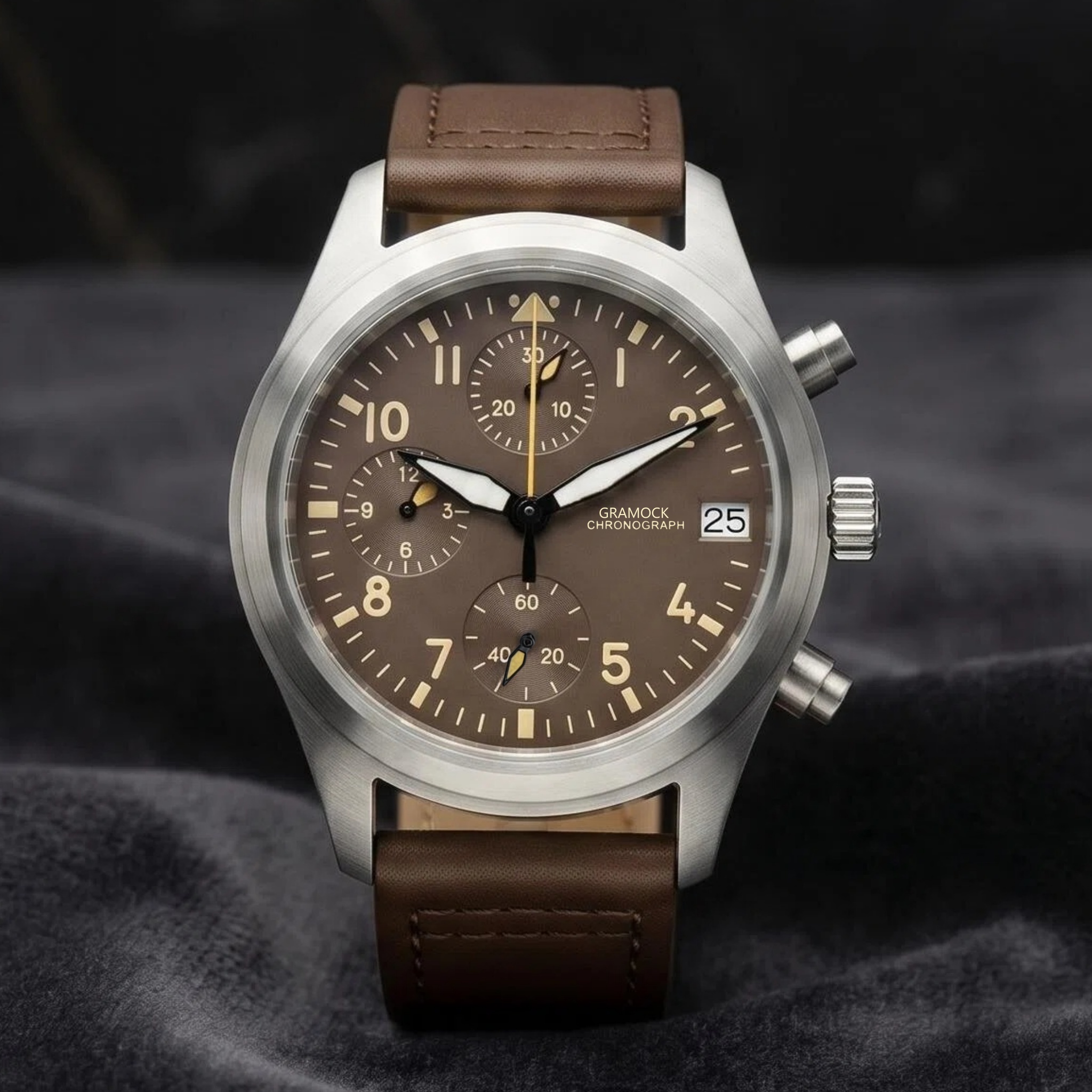 Men's 38mm Steel Dive Vintage  - Chronograph Sport Watch recension och pris