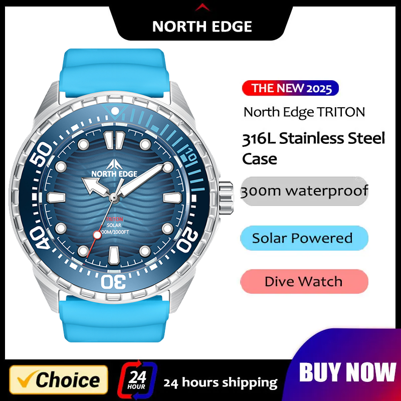 NORTH EDGE 2025 New TRITON Sol - Solar Powered Watch recension och pris