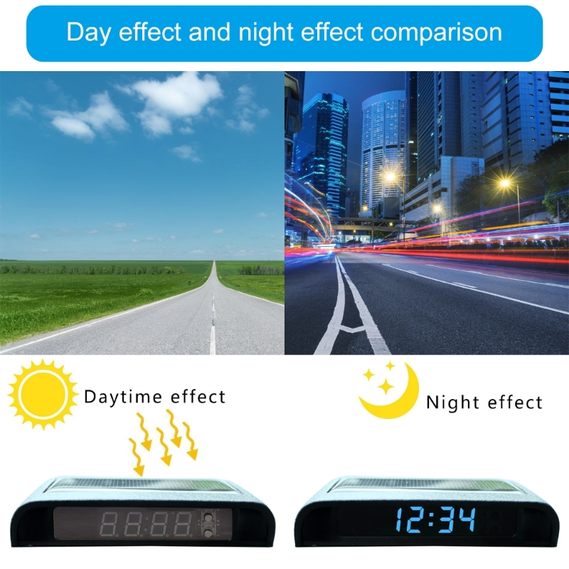 Automobile Solar Powered Clock - Solar Powered Watch recension och pris