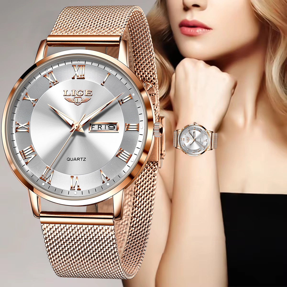 LIGE Fashion Women Watch Top B - Chronograph Sport Watch recension och pris