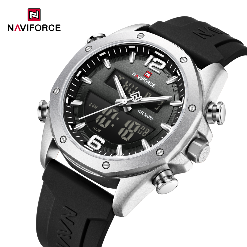 NAVIFORCE Men Quartz LCD Dual  - Tide Watch Surf recension och pris