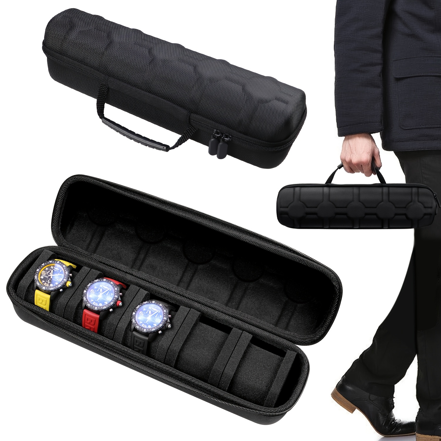 1pc 5-Slot Watch Case | Hard S - Tag Watches Smartwatch recension och pris