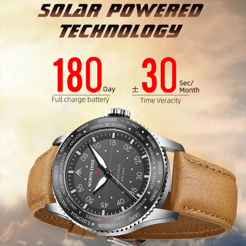 NORTH EDGE MACH Solar Power Qu - Solar Powered Watch recension och pris