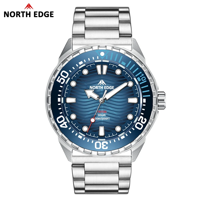 2026 New NORTH EDGE TRITON Sol - Solar Powered Watch recension och pris