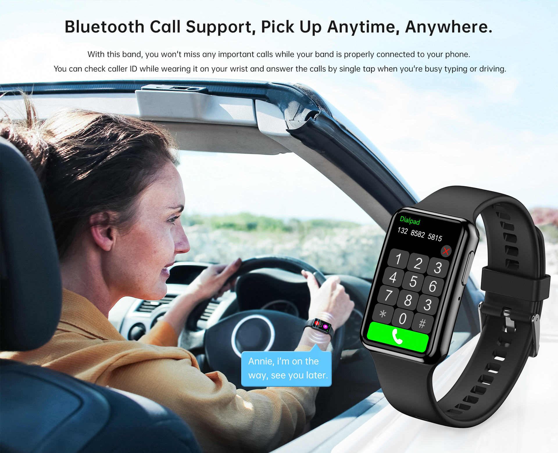 1.47 Inch BT Call Smart Band H - Smartwatch I Watches recension och pris